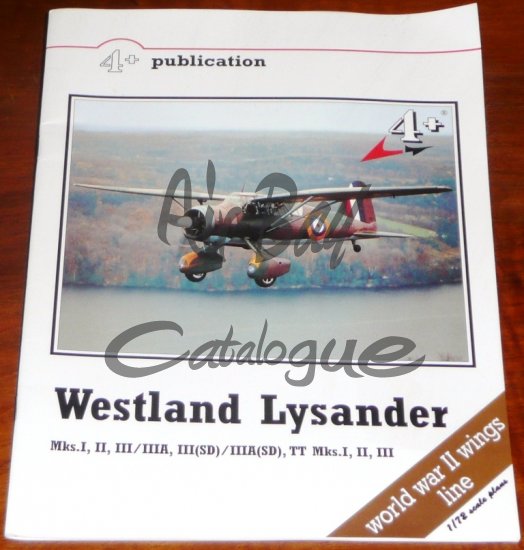 4+ Publication Westland Lysander/Books/EN - Click Image to Close