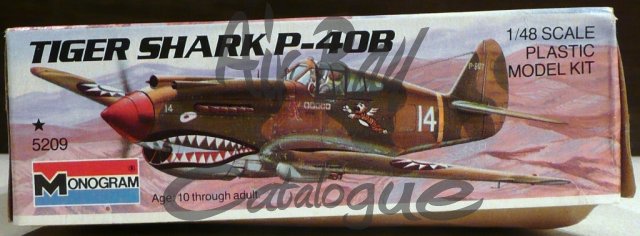 P-40B Tigershark/Kits/Monogram - Click Image to Close