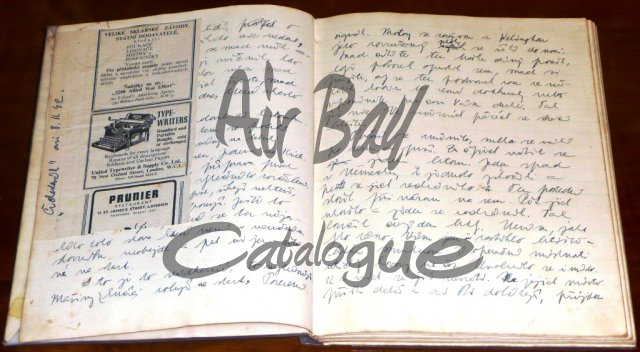 RAF Frantisek Truhlar WWII Diary/Memo/CZ - Click Image to Close