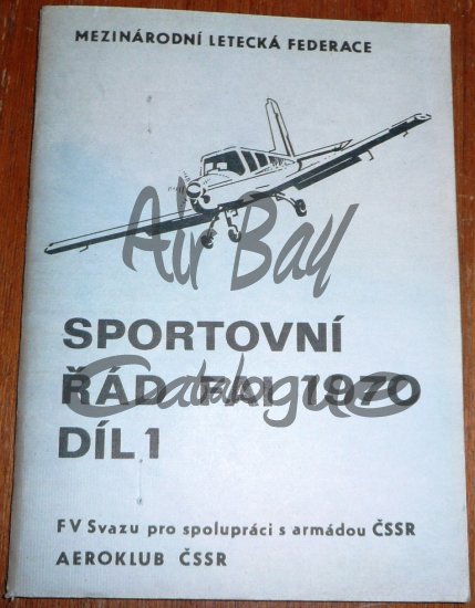 Sportovni rad FAI 1970/Books/CZ - Click Image to Close