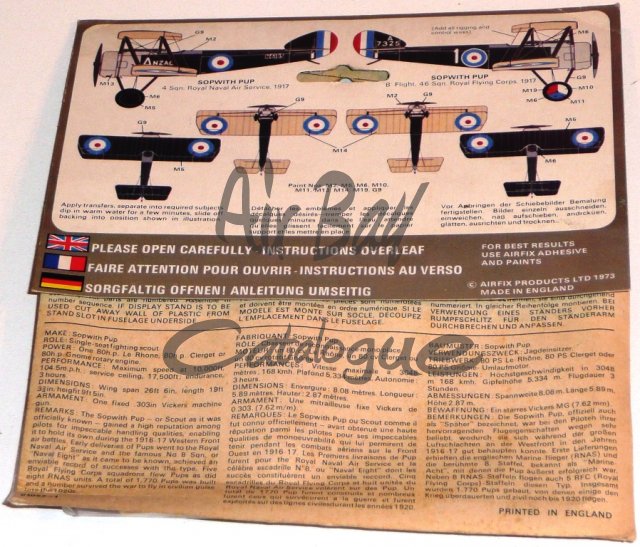 Blister Sopwith Pup/Kits/Af - Click Image to Close