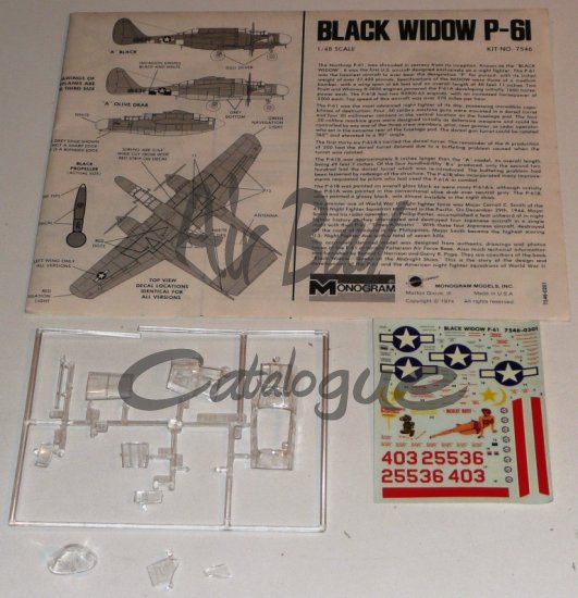 P-6I Black Widow/Kits/Monogram - Click Image to Close