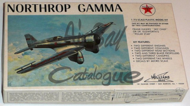 Northrop Gamma/Kits/Williams Bros - Click Image to Close